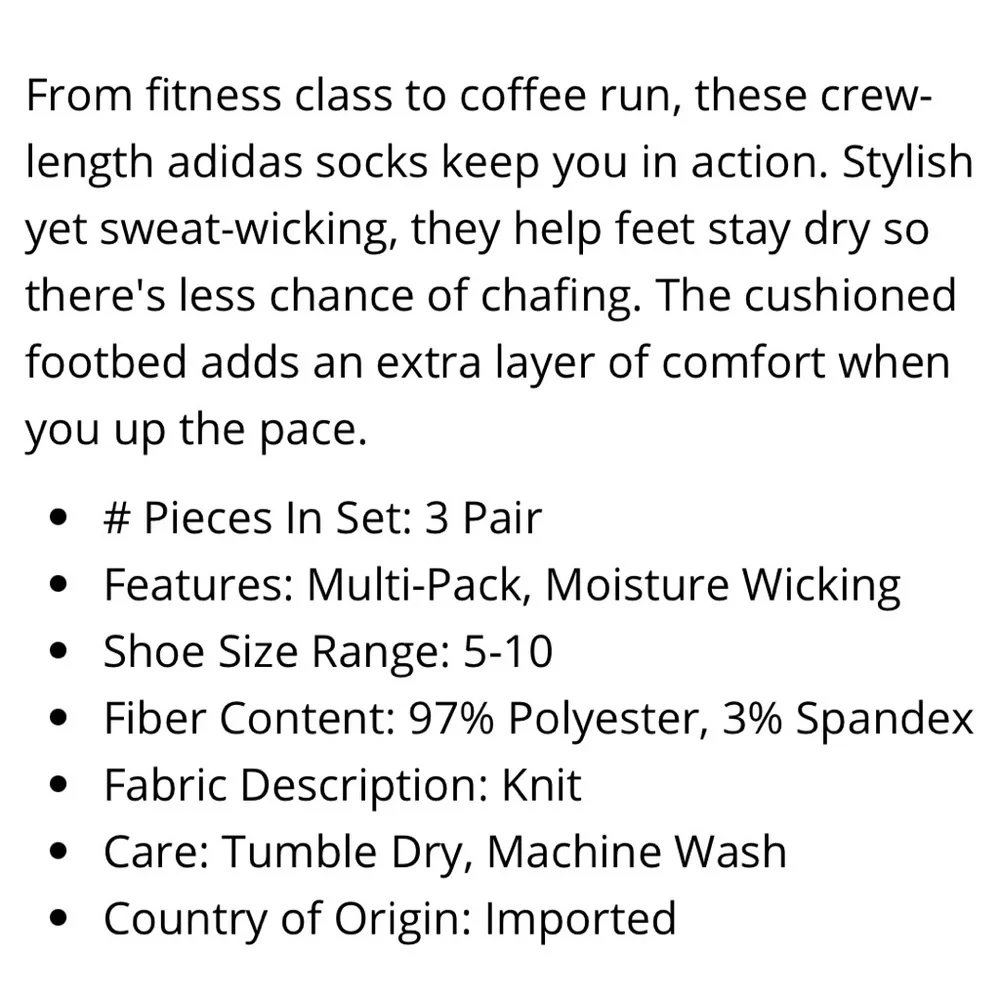 Adidas Crew Socks Cushioned 3 Pair Womens Beige Stripe‎ Size 5-10 Aeroready